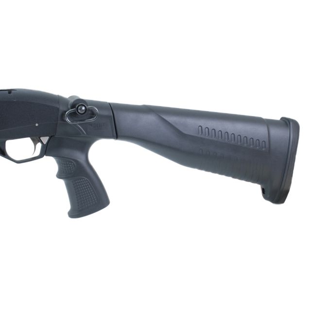 Пластиковый приклад МР-155, МР-135, DLG Tactical. Черный
